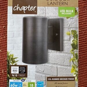 Outdoor Lighting Cylinder Lantern Style Wired Set of 3
